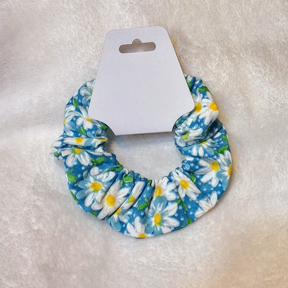 Floral Blue Scrunchie for Kids